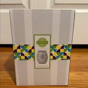 Scentsy Fabulous Flurry Warmer with Colorful Geometric Design